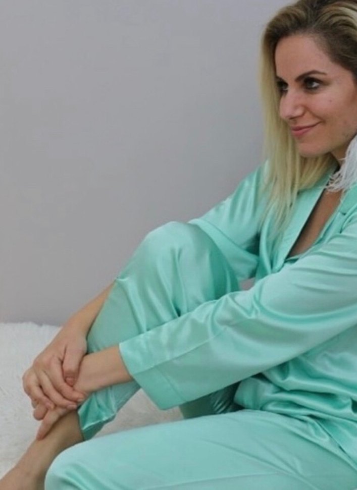 Uzun Kollu Rahat Kadın Pijama Takımı - Görsel 2