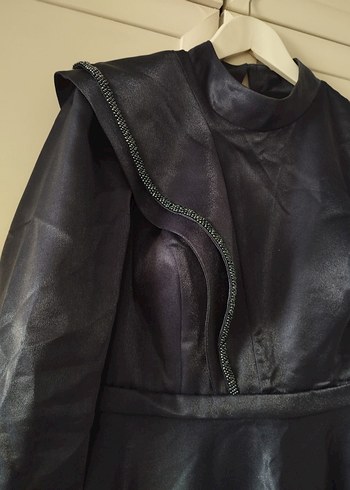 Lacivert Tesettür Abiye - Görsel 5