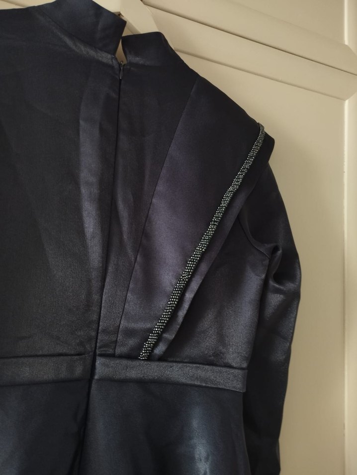 Lacivert Tesettür Abiye - Görsel 3