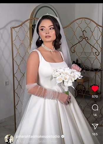 aysira saten gelinlik