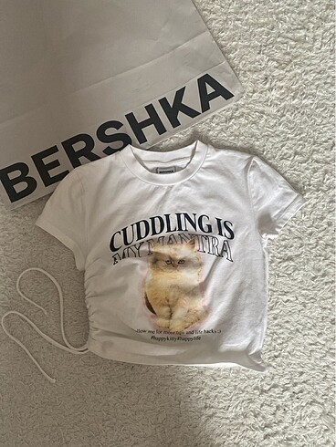bershka s beden buzgulu crop