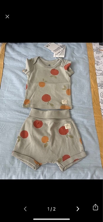 H&M H&M marka orijinal bebek şort takımı