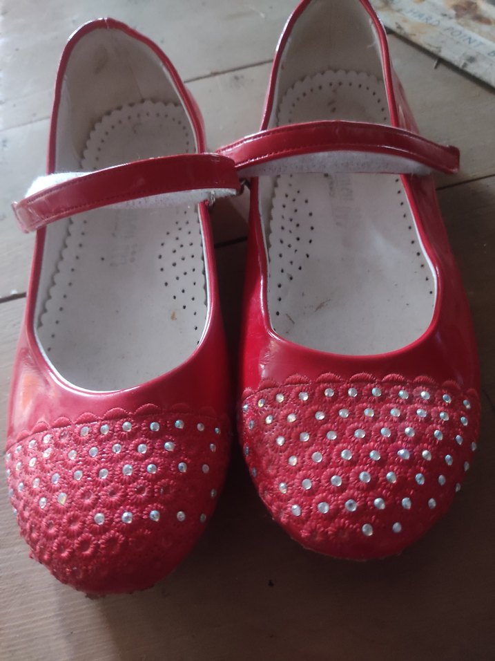 Kız Çocuk Kırmızı Babet Ayakkabı - Görsel 2