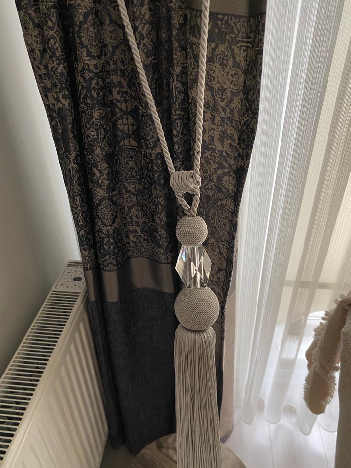 Gri Desenli Klasik Perde - Görsel 3