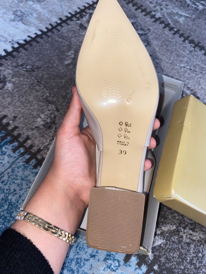 Sıfır krem rengi babet - Görsel 3