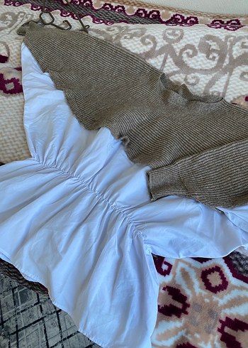 Bej Triko Midi Kadın Kazak - Görsel 2