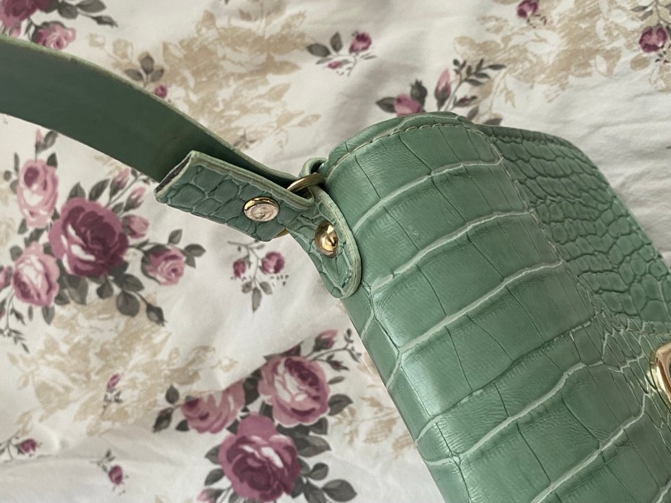 SuYeşili Yılan Derisi çanta - Görsel 3