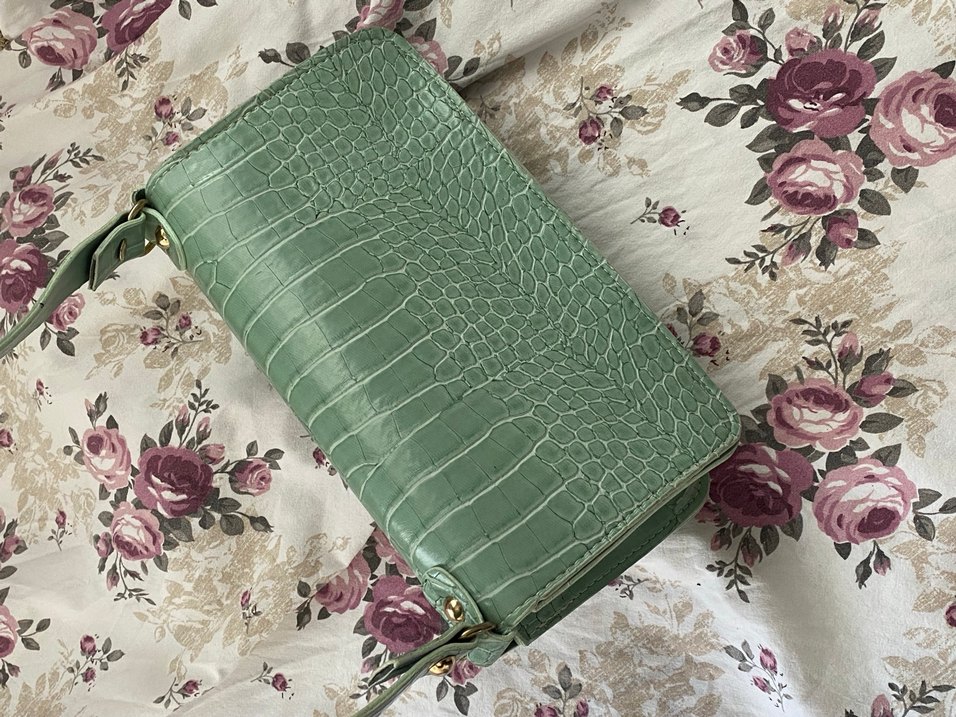 SuYeşili Yılan Derisi çanta - Görsel 2