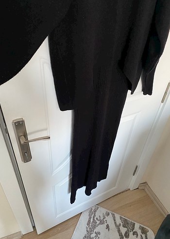 Siyah triko elbise takım - Görsel 3