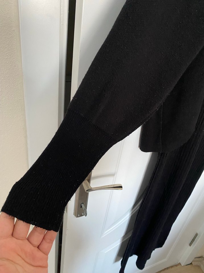 Siyah triko elbise takım - Görsel 4