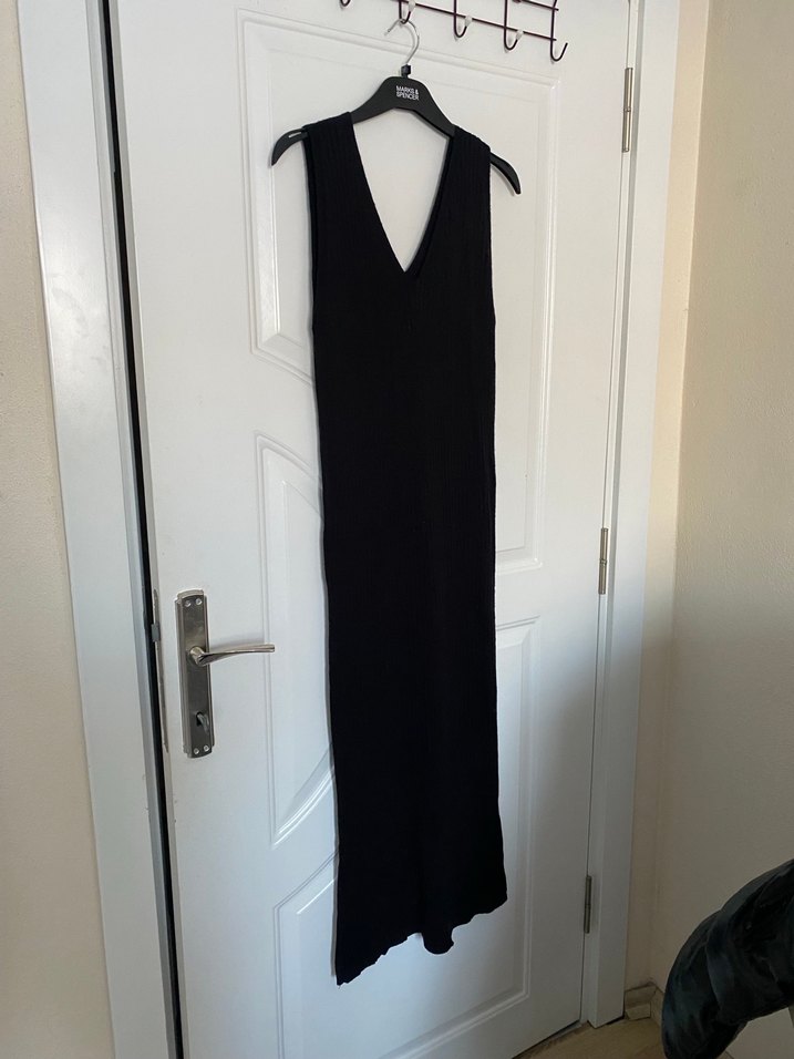 Siyah triko elbise takım - Görsel 2