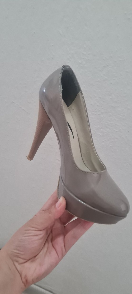 Bej Rugan topuklu Kadın Ayakkabı - Görsel 2