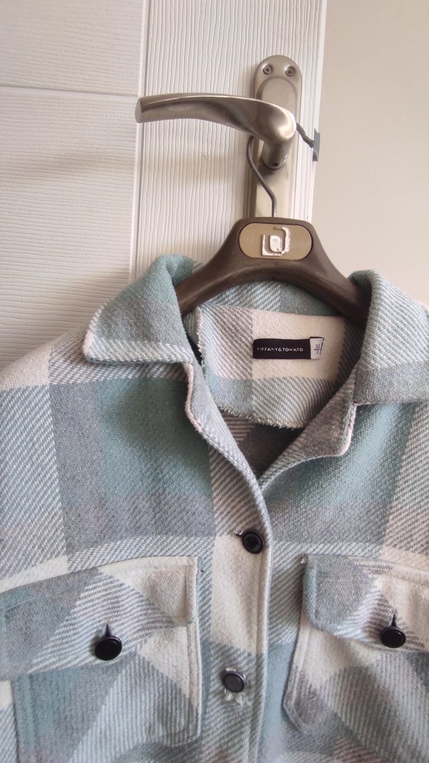 kışlık ceket gömlek mavi - Görsel 2