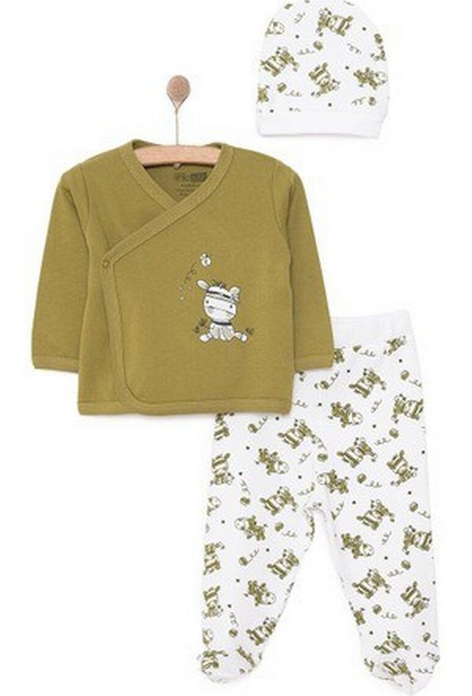 zıbın takım 3 aylık yeşil patikli yeşil hellobaby - Görsel 2