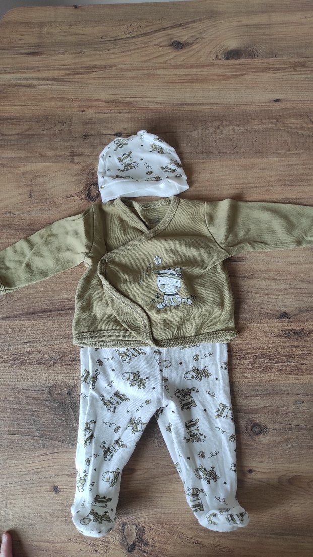 zıbın takım 3 aylık yeşil patikli yeşil hellobaby - Görsel 3