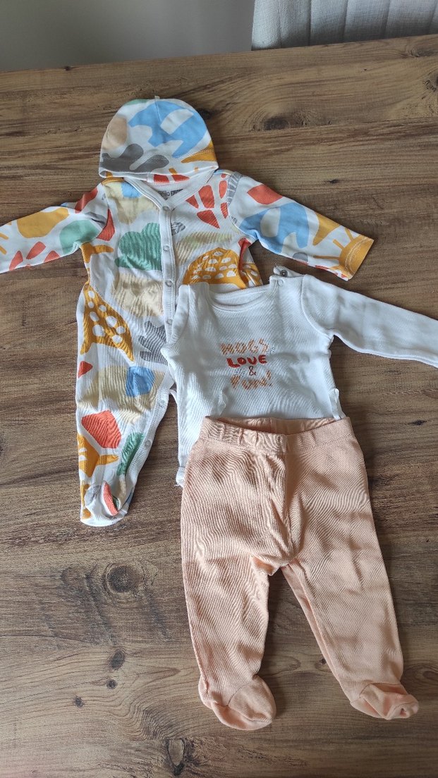 bebek 4 parçalı tulum, zıbın takım hellobaby 3 aylık - Görsel 3