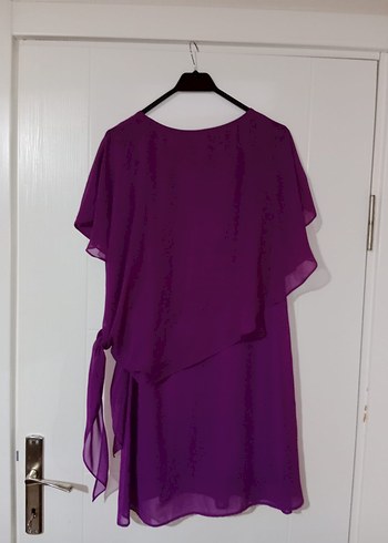 Mor Drapeli Mini Tunik
