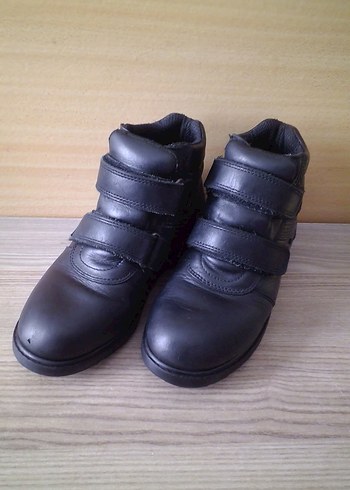 Siyah Erkek Çocuk Biker Botları Velcro - Görsel 3