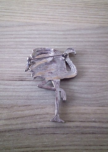 Pembe Payetli Flamingo Broş - Görsel 2