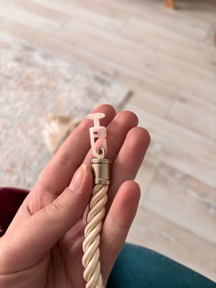 Modern Klasik Beyaz Nakışlı Perde Bağı Braçol - Görsel 4