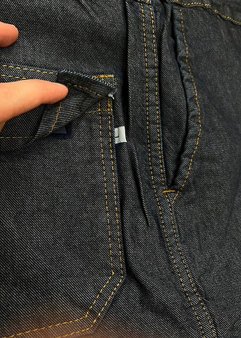 Kemerli Lacivert erkek Denim Pantolon - Görsel 2