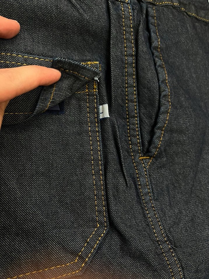 Kemerli Lacivert erkek Denim Pantolon - Görsel 2