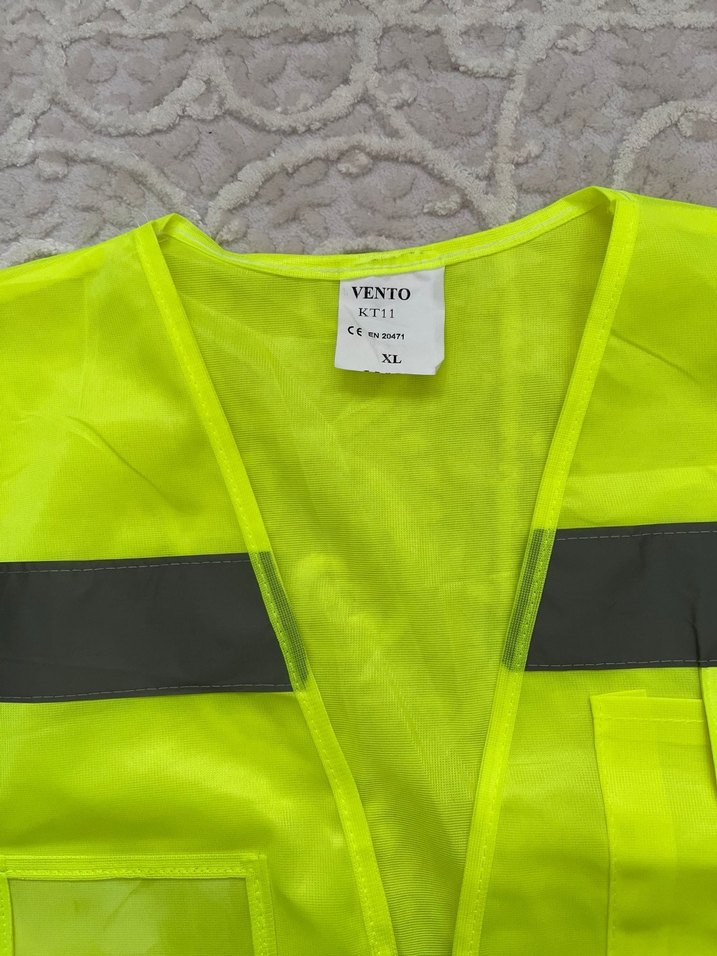 Erkek Sarı Reflektörlü Fermuarlı Yelek - Görsel 2