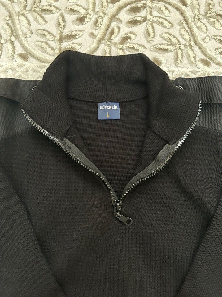 Fermuarlı Siyah Erkek Polar Sweatshirt - Görsel 3