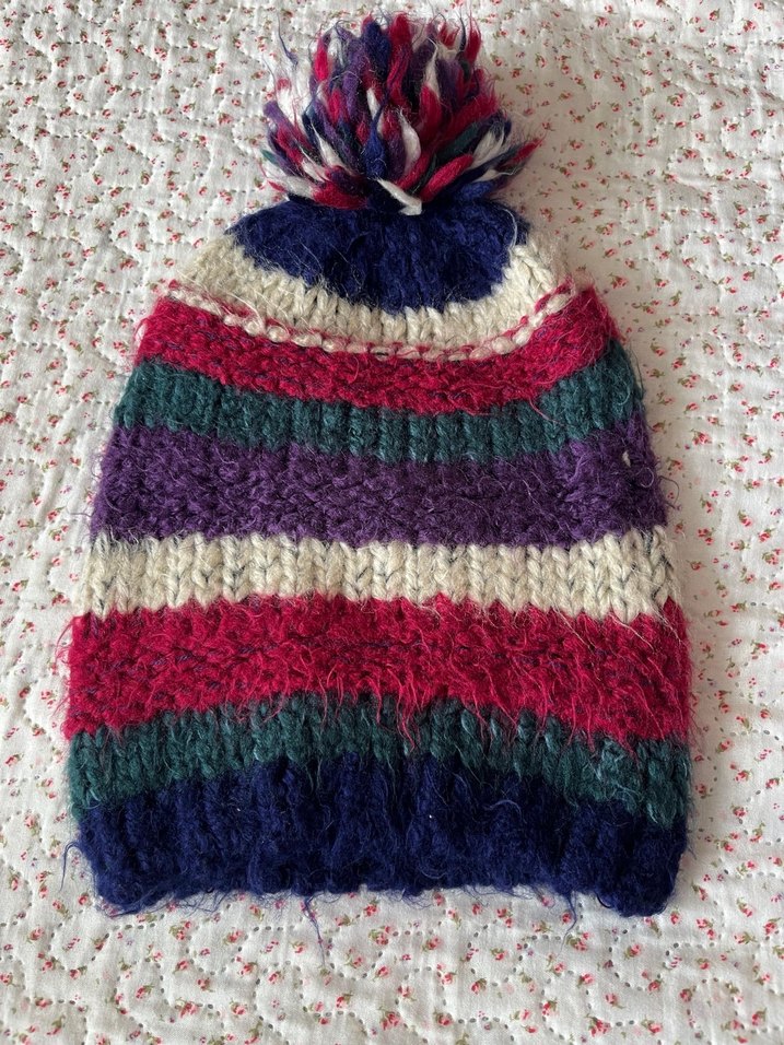 Renkli Bohem Kadın Örgü Bere - Görsel 2