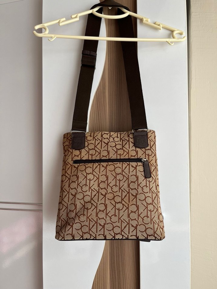 Kahverengi Deri Baskılı Kadın Çapraz Çanta - Görsel 2