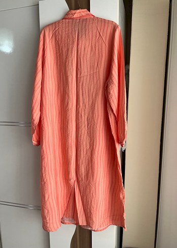 LC Waikiki Turuncu Uzun Gömlek boy 115 cm omuz 40cm gögüs 60 cm