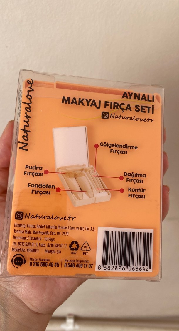 Naturalove Sarı Makyaj fırça seti - Görsel 3