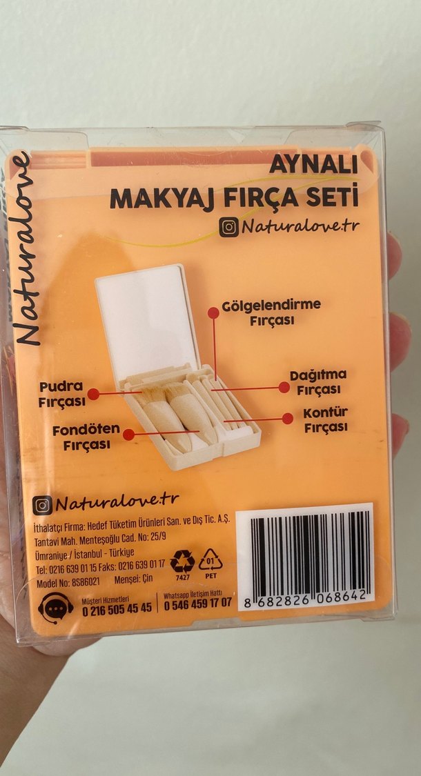 Naturalove Sarı Makyaj fırça seti - Görsel 2