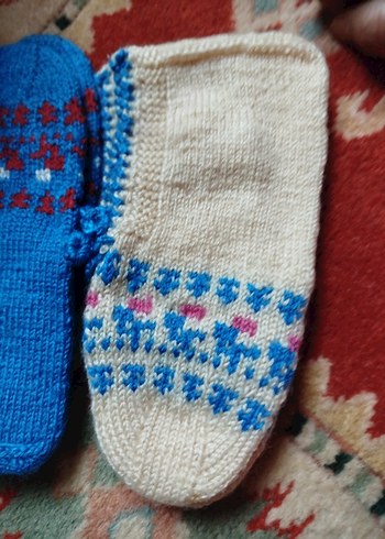 Bordo Kız Çorabı iki çifti - Görsel 4