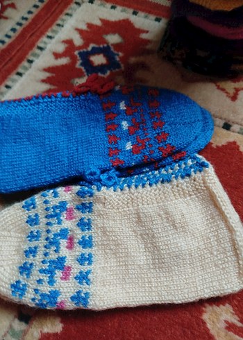 Bordo Kız Çorabı iki çifti - Görsel 6