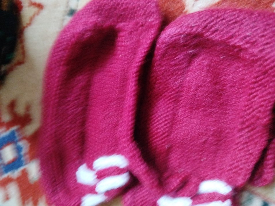 Bordo Kız Çorabı iki çifti - Görsel 2