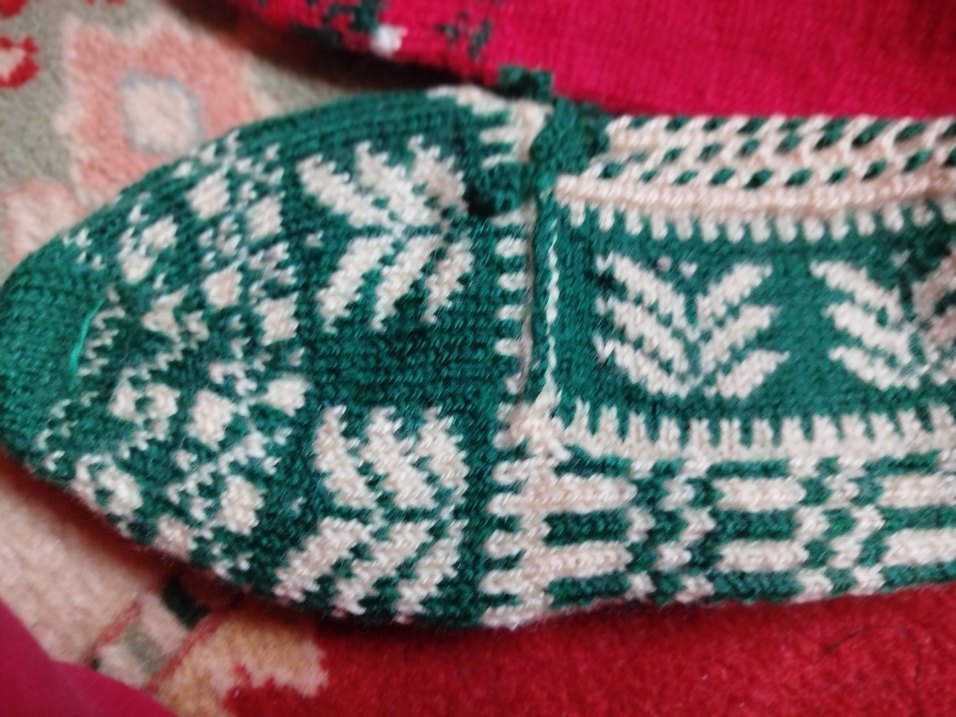 Nakışlı Renkli Kız Çorabı iki çifti - Görsel 3