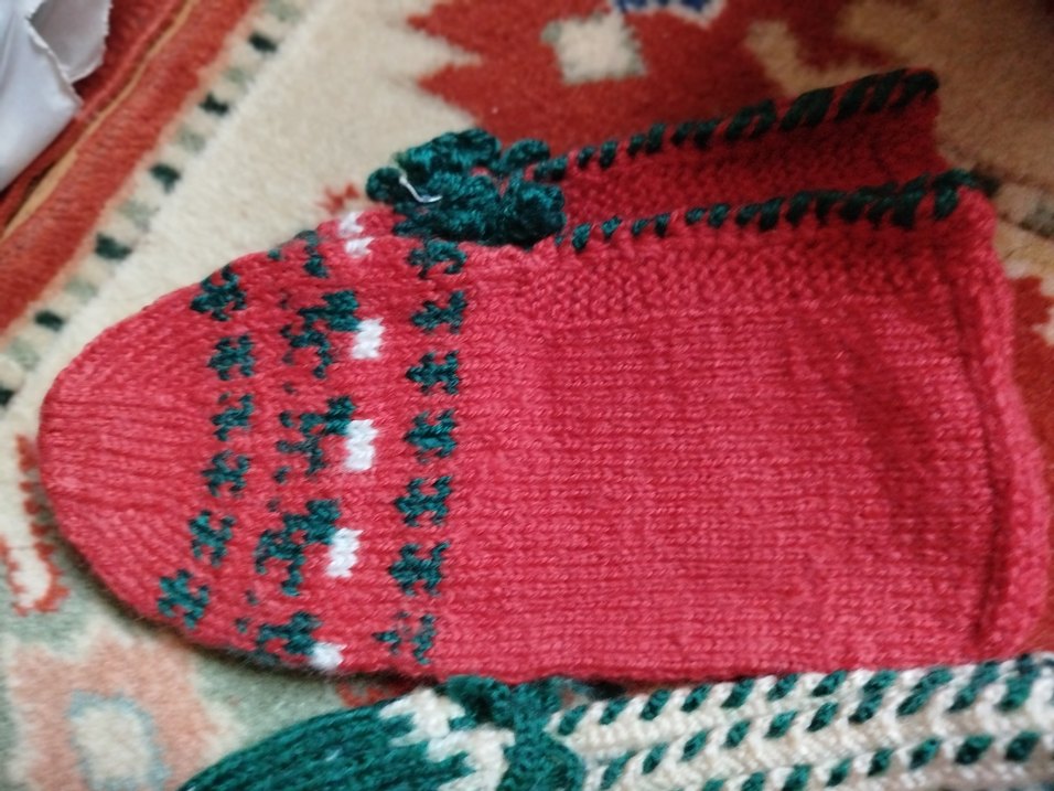 Nakışlı Renkli Kız Çorabı iki çifti - Görsel 2