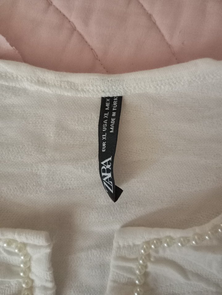 Beyaz Pilili Uzun Kollu Ceketi48 50 bedenler e uygun - Görsel 4