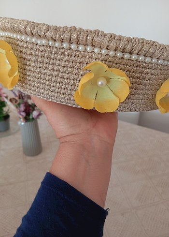 Bej Örgü  makyaj kutusu ekmeklik çok amacli - Görsel 3