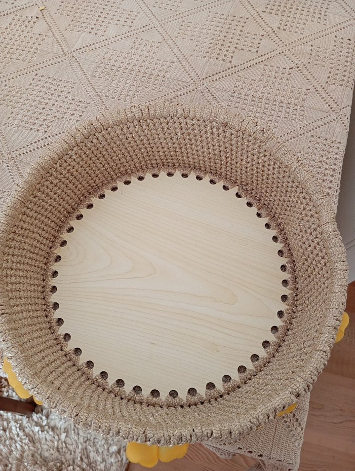 Bej Örgü  makyaj kutusu ekmeklik çok amacli - Görsel 4