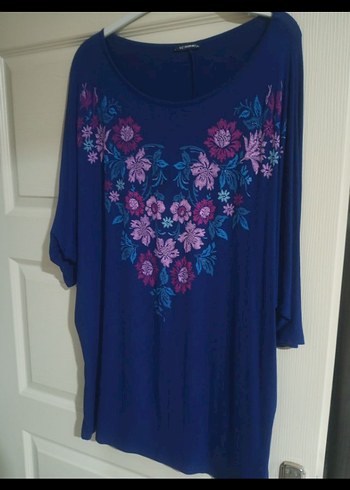 Mavi Bohem Desenli Kısa Kollu Bluz - Görsel 2