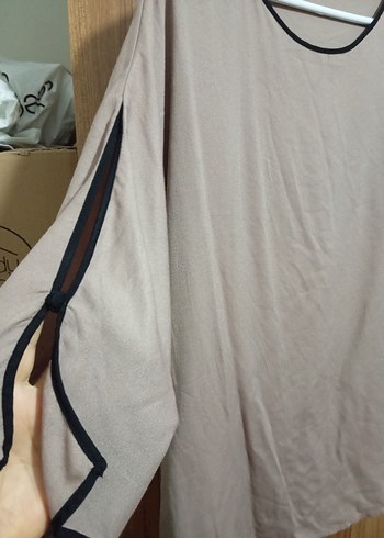 Bej Kadın Uzun Kollu bluz - Görsel 3