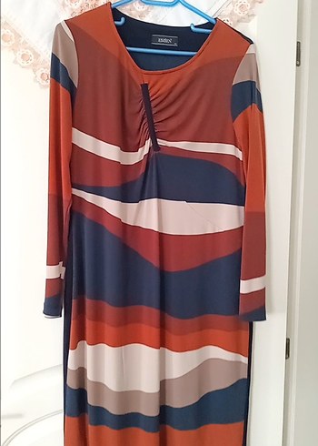 Çok Renkli Uzun elbise - Görsel 2