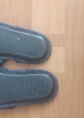 44 Beden Gri Erkek yün Ev Terliği
