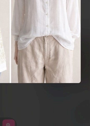 Kadın Keten Pantolon lastikli bel - Görsel 2