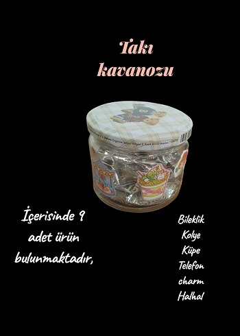 9 Parça Takı Seti Kavanozu