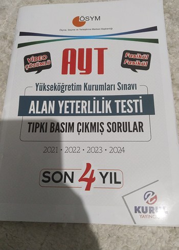 AYT Alan Yeterlilik Testi Çıkmış Sorular 2021-2024
