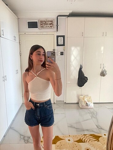 32 Beden mavi Renk Şort