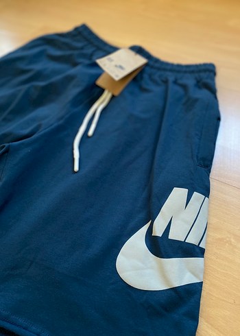 Nike Nike Erkek Pamuklu Rahat Mavi Şort